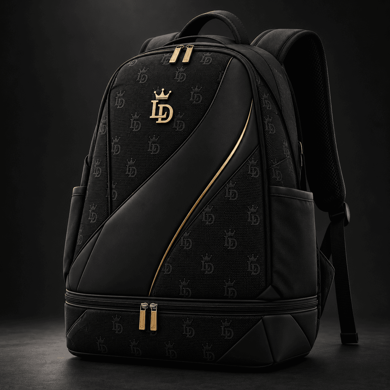 LD Court Backpack — Black / Gold
