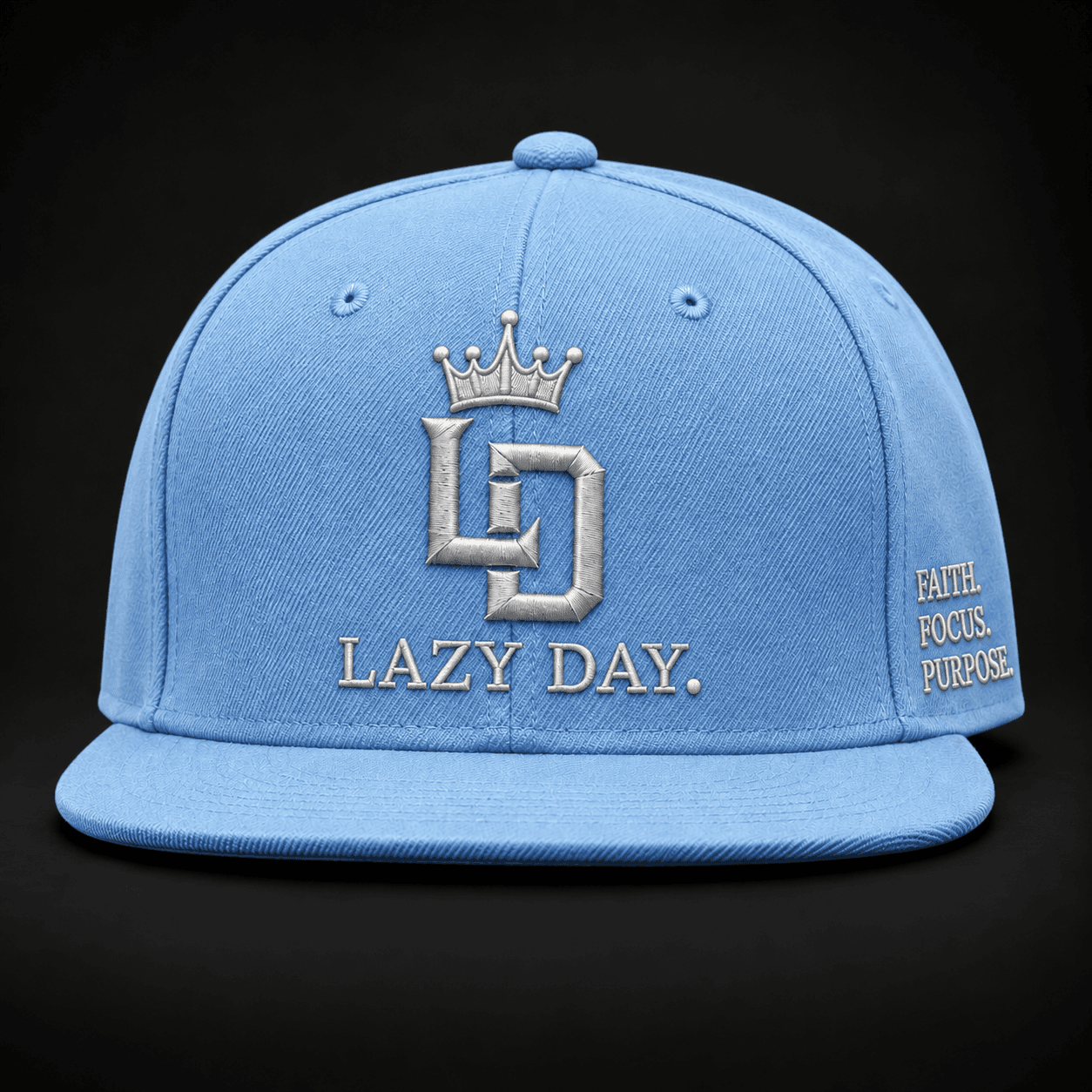 LD Snapback — Powder Blue / Silver