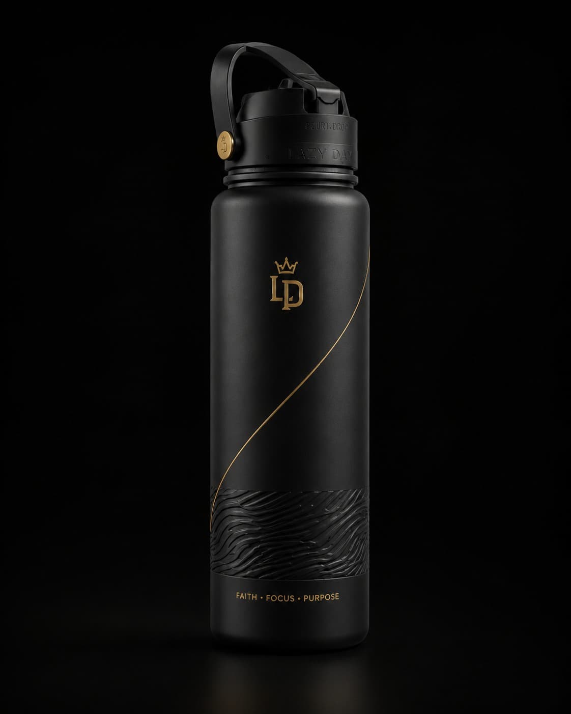 Court Drop — Matte Black / Gold